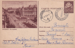 A24508  -  BUCURESTI  BULEVARDUL  REPUBLICII  Postal Stationery Romania 1955 USED - Enteros Postales