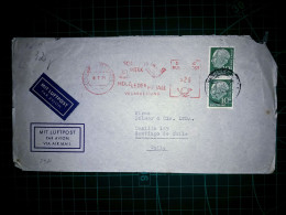 ALLEMAGNE, Enveloppe "Par Avion" Envoyée à Santiago Du Chili, Avec Envoi Mécanique. Année 1955 - Usados