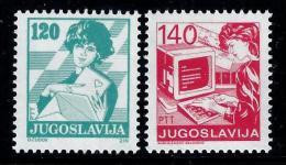 Yugoslavia 1988; Definitive, Postal Services MiNo 2288/9. MNH (**) - Neufs