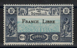 Signé BRUN - Cote Des Somalis - YV 231 N** MNH Luxe , France Libre , Cote 360 Euros , R - Unused Stamps