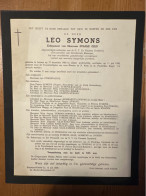 Leo Symons Echtg Gilis Davidsfonds Blauwput NV Vlaamse Drukkerij *1885 Leuven +1958 Leuven Kessel-lo Knapen Rasquin - Obituary Notices