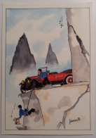 VOITURE / STANLEY POSTALE - Sauvetage Abrupte / Montagne - Dessin Illustrateur José - Carte Postale - Voitures De Tourisme