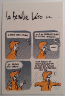 BANDE DESSINEE - Famille LERO / Illustrateur AUREL - Thème Pluie / Eau - Carte Publicitaire - Comics