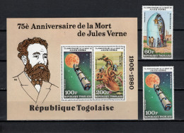Togo 1980 Space, Jules Verne 2 Stamps + S/s MNH - Africa