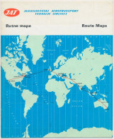 JAT - YUGOSLAV AIRLINES ROUTE MAPS - Yugoslav Airways - Sonstige & Ohne Zuordnung