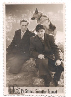 Photo Originale , Homme Avec Chien , Dim. 5.5 Cm X 8.5 Cm - Anonyme Personen