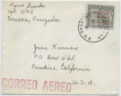 Venezuela Letter Highest Value From 1951 Set (airmail With Non Airmail Stamp) - Venezuela