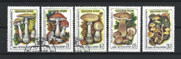 Russia CCCP 1986 Mushrooms Y.T. 5304/5308 (0) - Used Stamps