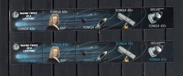 Tonga 1986 Space, Halley's Comet Set Of 10 (2 Strips Of 5) MNH - Océanie