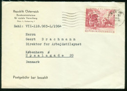 Br Austria, Wien 1965 Cover > Denmark (Bundesministerium Für Soziale Verwaltung) #bel-1038 - Covers & Documents