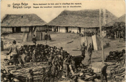 Congo Belge -Noirs Reunissant Du Bois - Ganzsache - Sonstige & Ohne Zuordnung