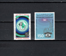 Tunisia 1971/1976 Space, Communication, Telephone Centenary 2 Stamps MNH - Afrique