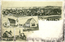 Gruss Aus Asbach - Litho - Herbrechtingen - Heidenheim