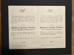 Rector Verzoekt U Doorluchtige Hoogheid De Hertogin D’Arenberg Prinses De Schleswig-Holstein *1900 +1953 Leuven Heverlee - Obituary Notices