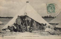 CPA LA VIE AU CAMP SOUS LA TENTE - Barracks