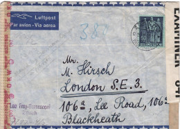 Opened By Service Censor Passed  OKW Zurich / London 841 / 29.X.1943 - Marcophilie