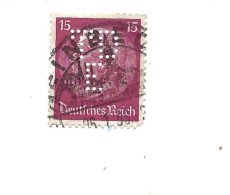 Perforé (perfin)  "TDE" Sur Hindenburg . - Used Stamps