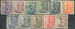 SPAIN, 1939/40, GENERAL FRANCISCO FRANCO STAMPS SET OF 11 # 678/81,& 683/89, USED. - Gebraucht