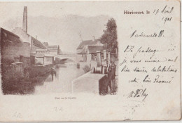 CPA  Héricourt (70) Carte Précurseur  L'usine Et Le Pont Sur La Lizaine - Héricourt