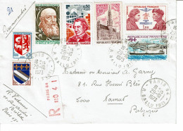 Timbres Françe  1353-1373-1468-1767-1745-1752-1775  Sur  Lettre RECOMMANDEE - Briefe U. Dokumente