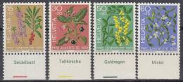 SCHWEIZ  1042-1045, Postfrisch **, Mit Planzennamen, Pro Juventute 1974 - Ongebruikt