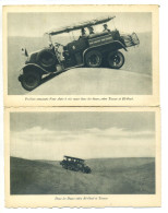 Lot 2 CPA Automobiles Auto Voiture Renault à 6 Roues Dans Le Désert Algérien, Dans Les Dunes Entre Tozeur Et El-Oued - Sammlungen & Sammellose