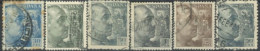 SPAIN, 1939/40, GENERAL FRANCISCO FRANCO STAMPS SET OF 6, USED. - Gebraucht