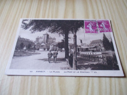 CPA Annecy (74).La Place - Le Port Et Le Château - Carte Animée. - Annecy