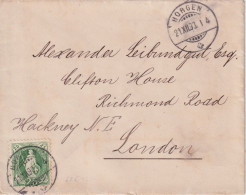 Brief  Horgen - Hackney London        1893 - Briefe U. Dokumente