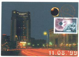 MAX 45 - 339 TOTAL ECLIPSE, Astrology, Romania - Maximum Card - 1999 - Astrología