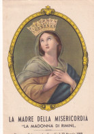 Calendarietto - La Madre Della Misericordia - La Madonna Di Rimini - Anno 1954 - Petit Format : 1941-60