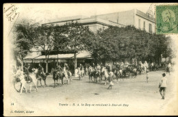 TUNIS SA Le Bey Se Rendant à Dar El Bey Geiser 1908 - Túnez