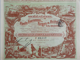 Société Générale De Hauts Fournaux, Forges Et Aciéries En Russie - 1897 ! - Paris - Très Deécoratif - Rusia