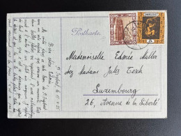 GERMANY SAAR SARRE SAARLAND 1925 POSTCARD SAINT ST. INGBERT TO LUXEMBOURG 15-04-1925 DUITSLAND DEUTSCHLAND - Brieven En Documenten