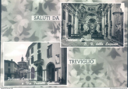 L344 Cartolina Saluti Da Treviglio  Provincia Di Bergamo - Bergamo