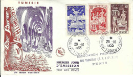 Envellope TUNISIE 1e Jour N° 397 - 399 - 401 Ceres - Tunesien (1956-...)