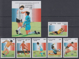 CAMBODIA 1998 FOOTBALL WORLD CUP S/SHEET AND 6 STAMPS - 1998 – France