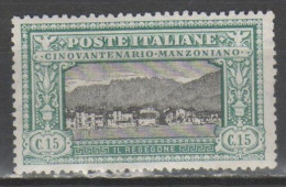 ITALIA 1923 - Manzoni 15 C. * - Ungebraucht