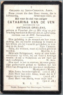 Bidprentje Vosselaar - Van De Ven Catharina (1834-1909) - Imágenes Religiosas