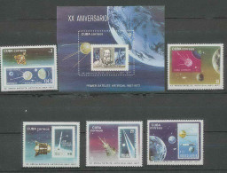 2179/ Espace (space) Neuf ** MNH Cuba 1999/2004 + Bloc 49 Spoutnik Spoutnik  - Zuid-Amerika