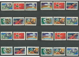 2124/ Espace (space) Neuf ** MNH Viet Nam (Vietnam) 132/137 Spoutnik Spoutnik Non Dentelé Imperforate Used Perfect Set - Azië