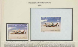 2019/ Espace (space) Neuf ** MNH Niger Boeing Porteur 296 Non Dentelé Imperf + Bloc - Africa