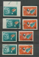 1361/ Espace (space) Neuf ** MNH Russia Urss USSR 2802/2808 Spoutnik Sputnik / Gagarine Gagarin PERFECT SET Non Dentelé - Rusland En USSR