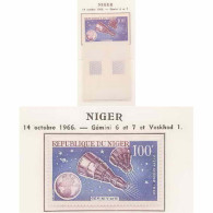 0789/ Espace (space) ** MNH Gemini 6/7 Niger N° 5 + Non Dentelé Imperf - Africa