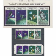 0909/ Espace (space) ** MNH Apollo 10 Ras Al Khaima 4300 Ras 1/4 + Non Dentelé Imperf Autographe - Rusland En USSR