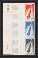 0765g/ Haute-Volta Bande De 3 PA N°36 Fusée Diamant Essai (proof) Non Dentelé Imperf Espace (space) ** MNH - Opper-Volta (1958-1984)