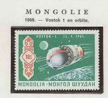 0232/ Espace (space) ** MNH Vostok 1 Mongolie (Mongolia) - Asien