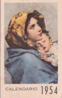 Calendarietto - Scuola Apostolana Dels. Cuore - Albino - Bergamo - Anno 1954 - Petit Format : 1941-60