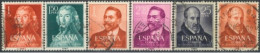 SPAIN, 1960/61, CELEBRITIES STAMPS SET OF 6, USED. - Used Stamps