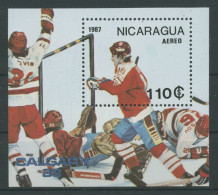 Nicaragua 1987 Olympiade Calgary Block 172 Postfrisch (C22452) - Nicaragua